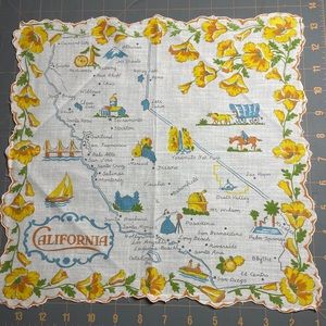 Vintage Souvenir Handkerchief
